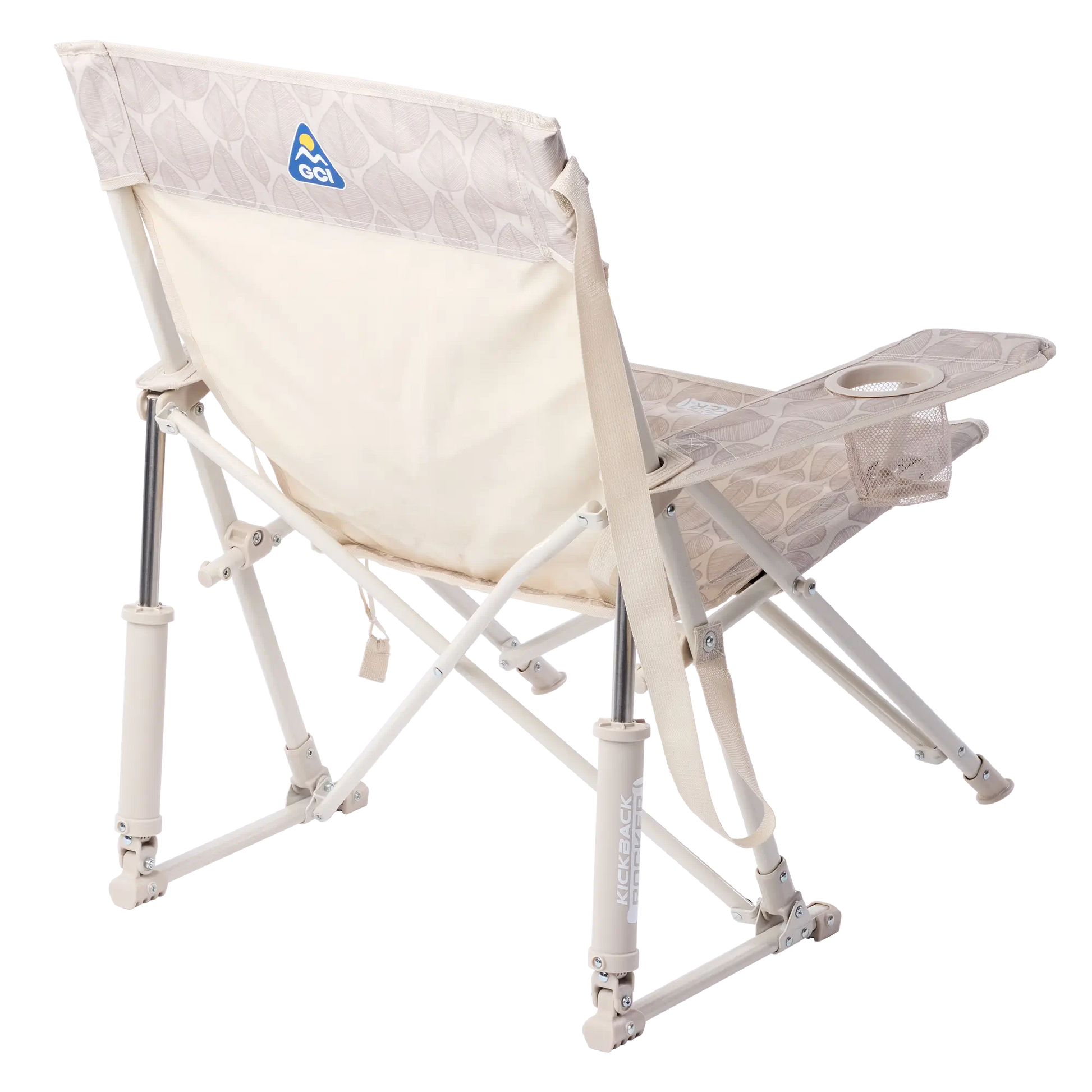 Luxury Camp Kickback Rocker - Choice 345 - Heavy-Duty Kickback Rocker with Beverage Holder Detail