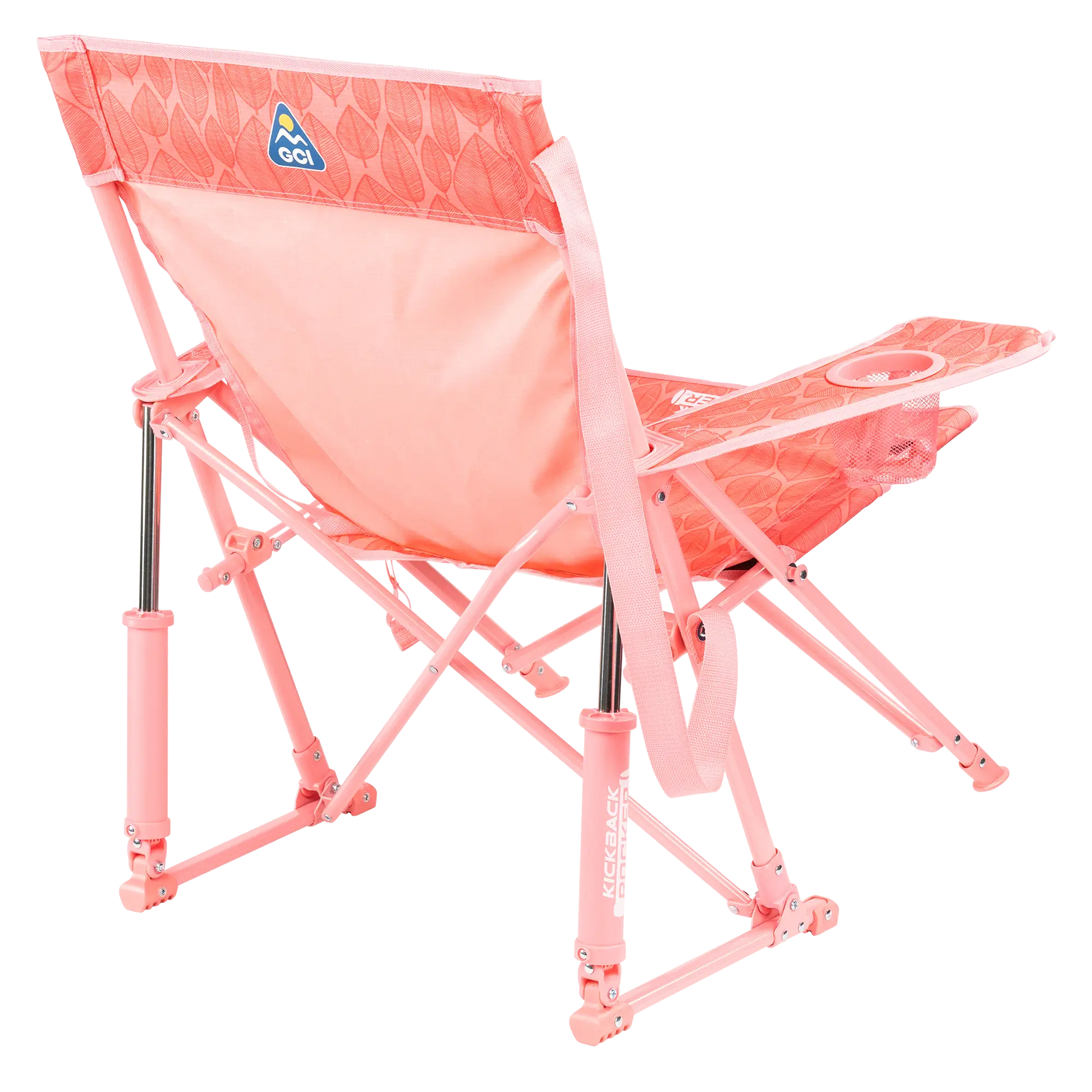Luxury Camp Kickback Rocker - Choice 345 - Heavy-Duty Kickback Rocker with Beverage Holder Detail
