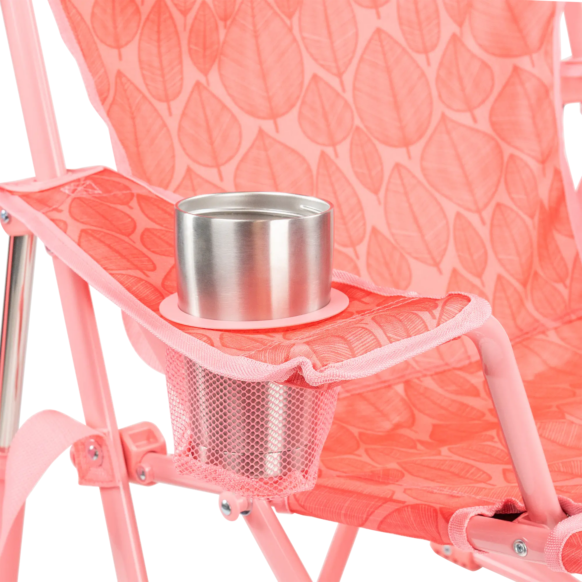 Luxury Camp Kickback Rocker - Choice 345 - Heavy-Duty Kickback Rocker with Beverage Holder Detail