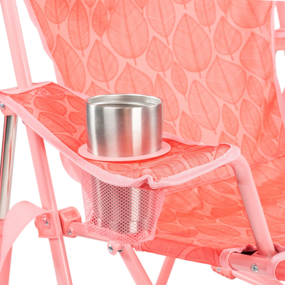 Luxury Camp Kickback Rocker - Choice 345 - Heavy-Duty Kickback Rocker with Beverage Holder Detail