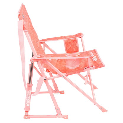 Luxury Camp Kickback Rocker - Choice 345 - Heavy-Duty Kickback Rocker with Beverage Holder Detail