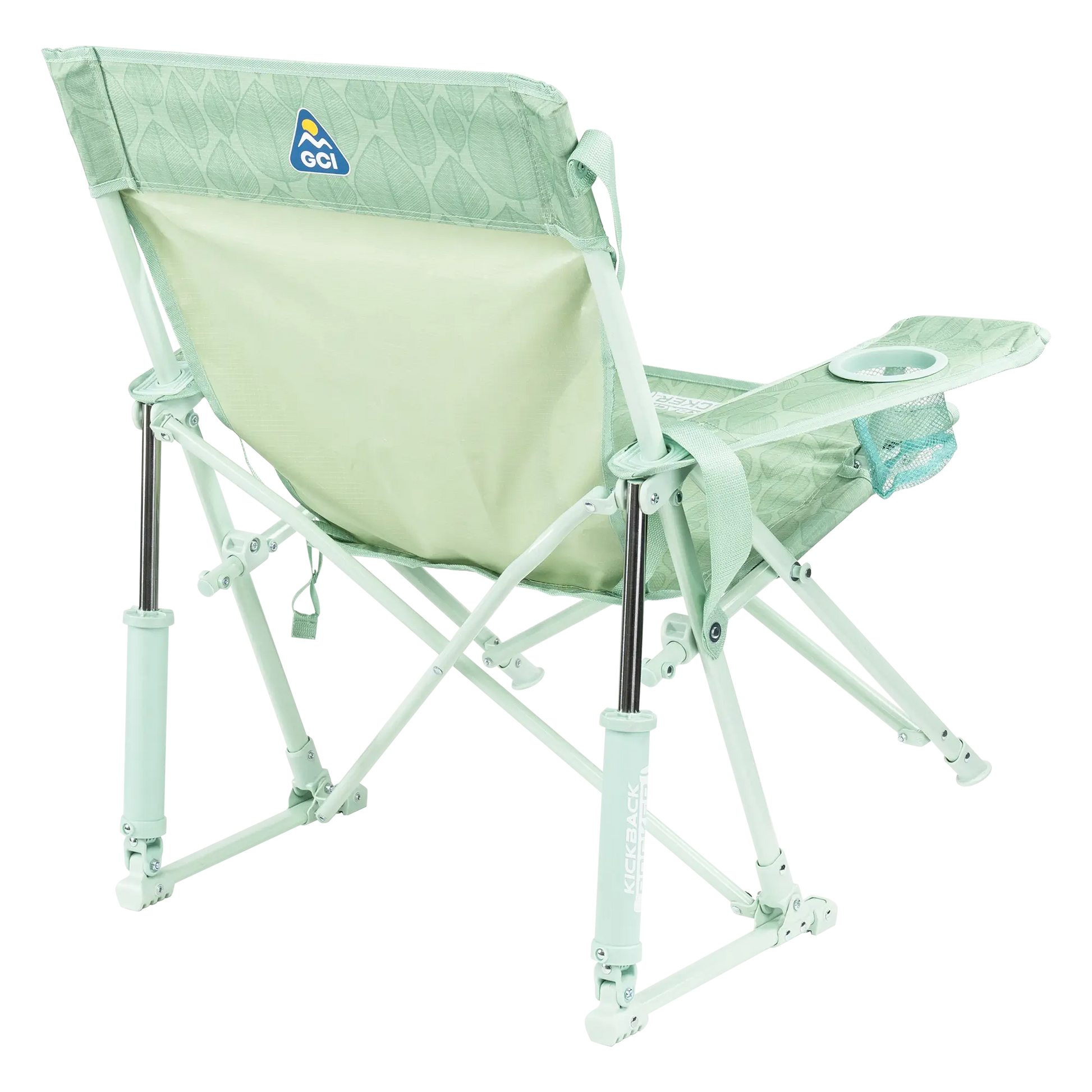 Luxury Camp Kickback Rocker - Choice 345 - Heavy-Duty Kickback Rocker with Beverage Holder Detail
