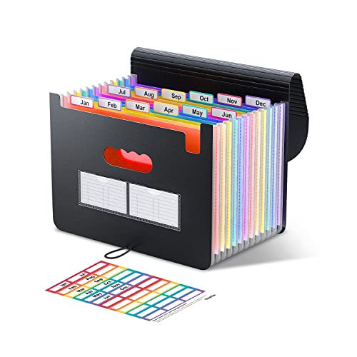 Smart Home ThinkTex Accordion File Organizer, 12 - Pocket Expanding File Kit