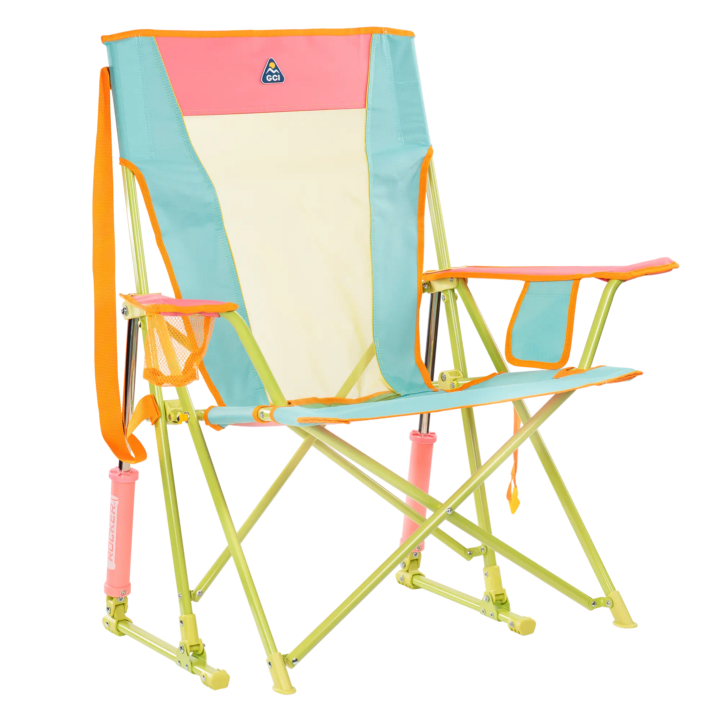 Luxury Camp Comfort Pro Rocker - Choice 375 - Patented Spring-Action Rocking Chair for Camping - Sweet Tea