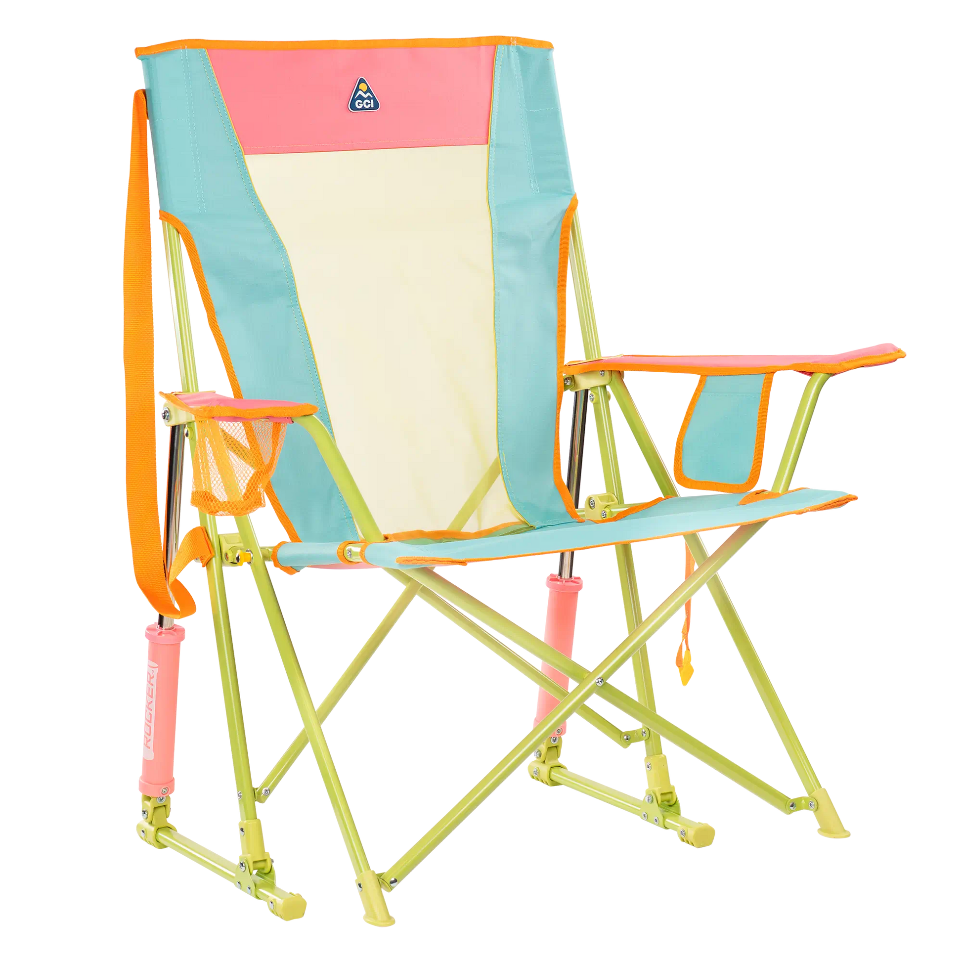 Luxury Camp Comfort Pro Rocker - Choice 375 - Patented Spring-Action Rocking Chair for Camping - Sweet Tea