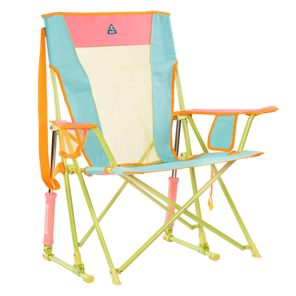 Luxury Camp Comfort Pro Rocker - Choice 375 - Patented Spring-Action Rocking Chair for Camping - Sweet Tea