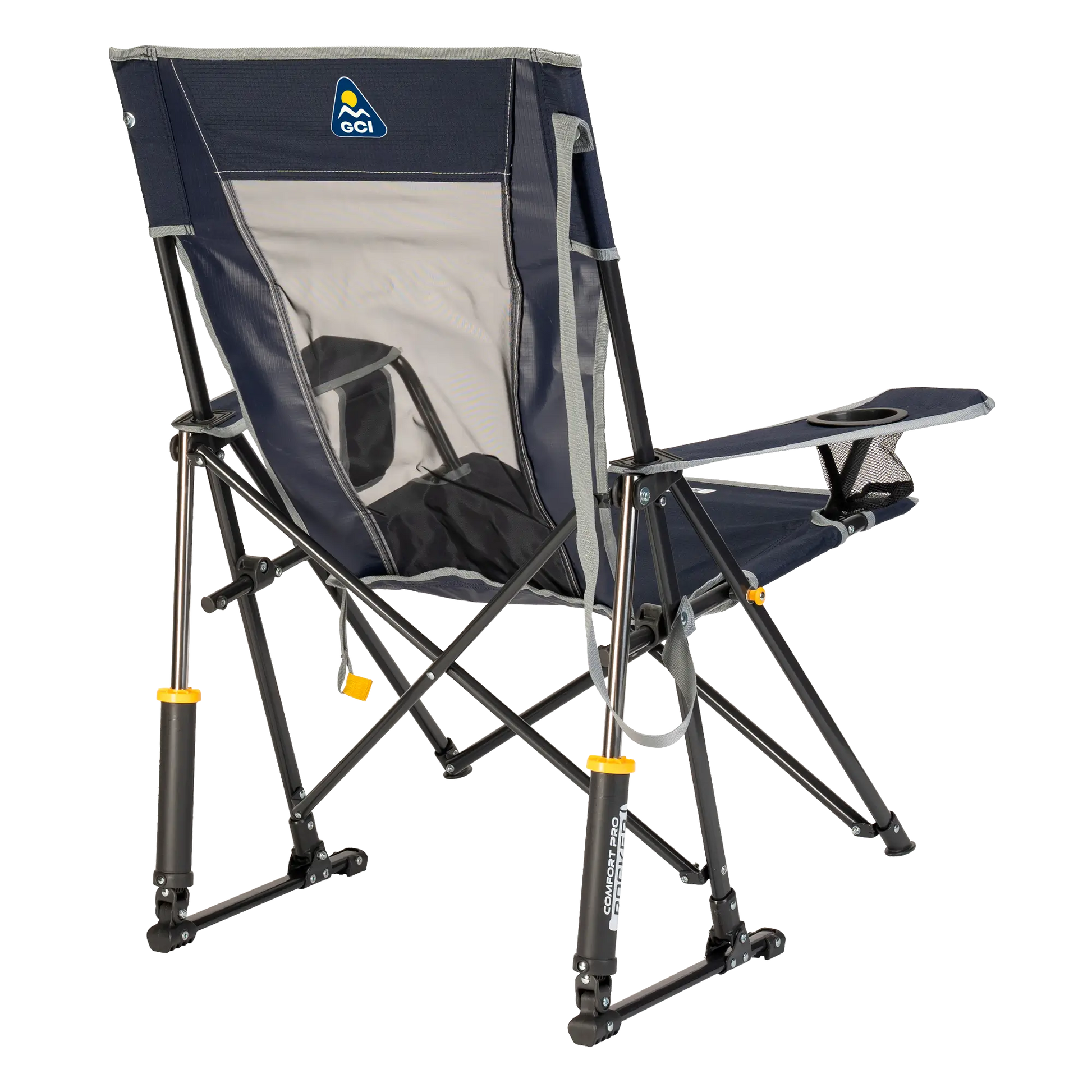 Luxury Camp Comfort Pro Rocker - Choice 375 - Patented Spring-Action Rocking Chair for Camping Detail