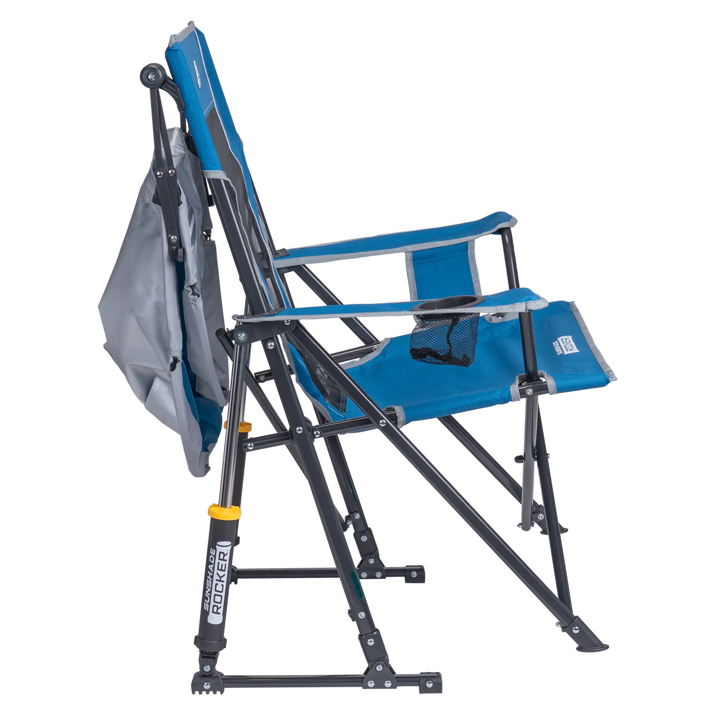 Premium All-Weather SunShade Rocker - Choice 550 - Heavy-Duty Kickback Rocker with Beverage Holder Detail