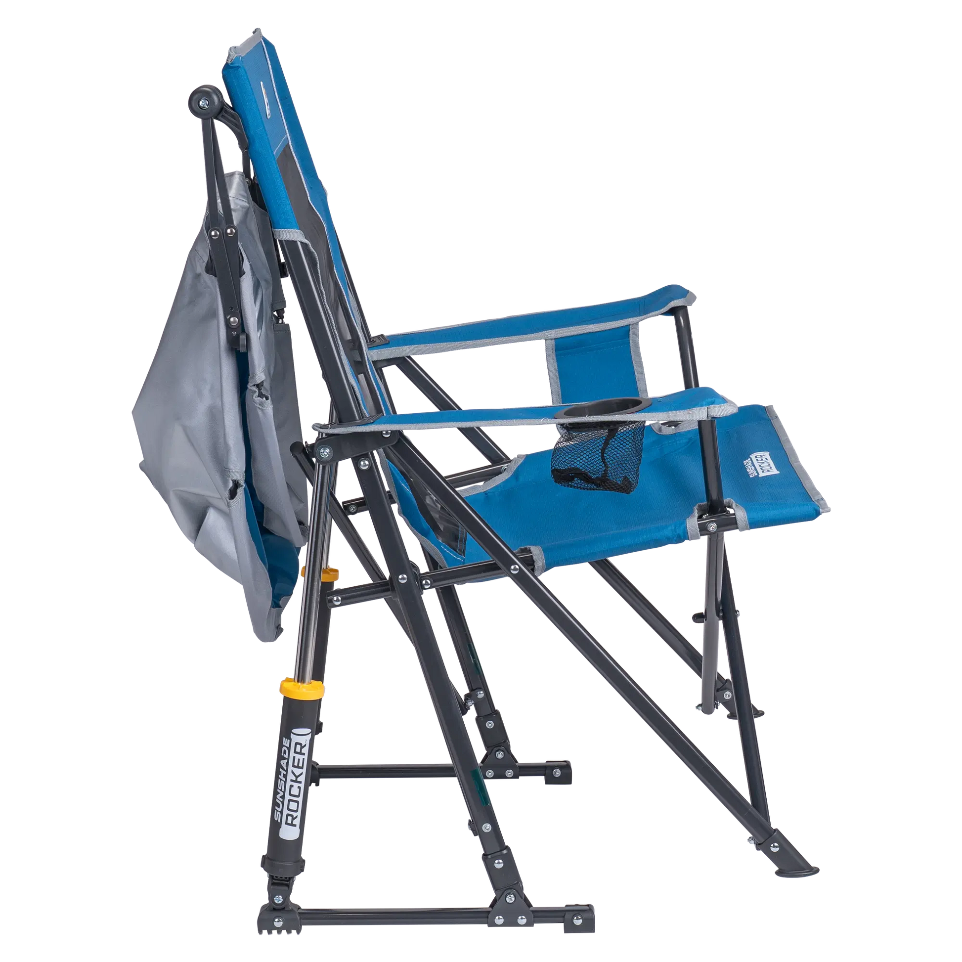 Premium All-Weather SunShade Rocker - Choice 550 - Heavy-Duty Kickback Rocker with Beverage Holder Detail