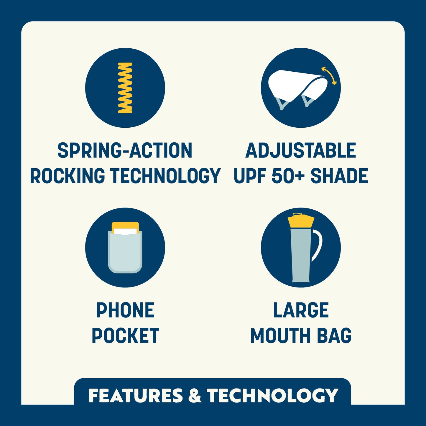 Premium All-Weather SunShade Rocker - Choice 550 - Heavy-Duty Kickback Rocker with Beverage Holder Detail