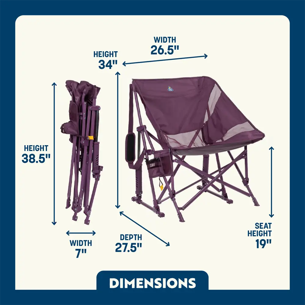Smooth Motion Pod Rocker Elite - Choice 832 - RoadTrip Rocker Smooth Motion Camp Chair Detail