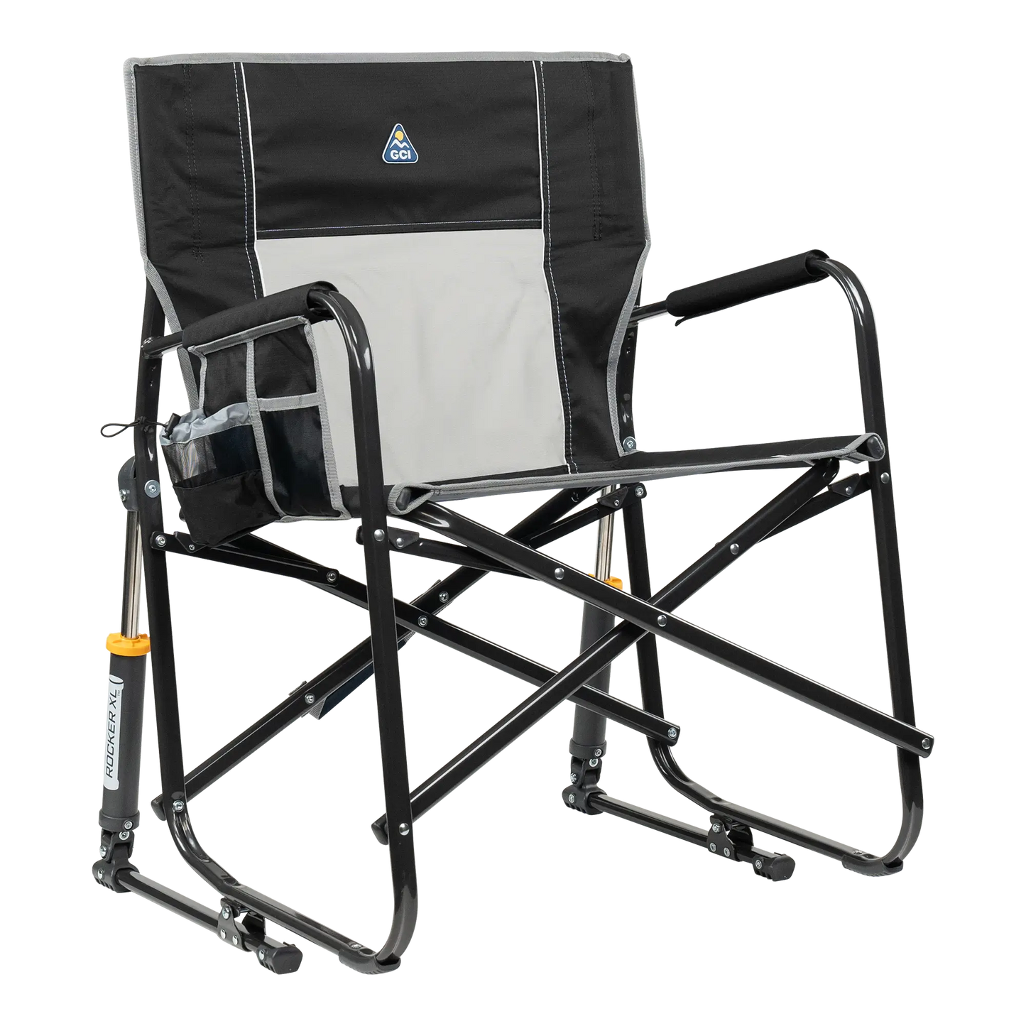 Heavy-Duty Freestyle Freestyle Rocker XL - Choice 552 - Patented Spring-Action Rocking Chair for Camping - Black
