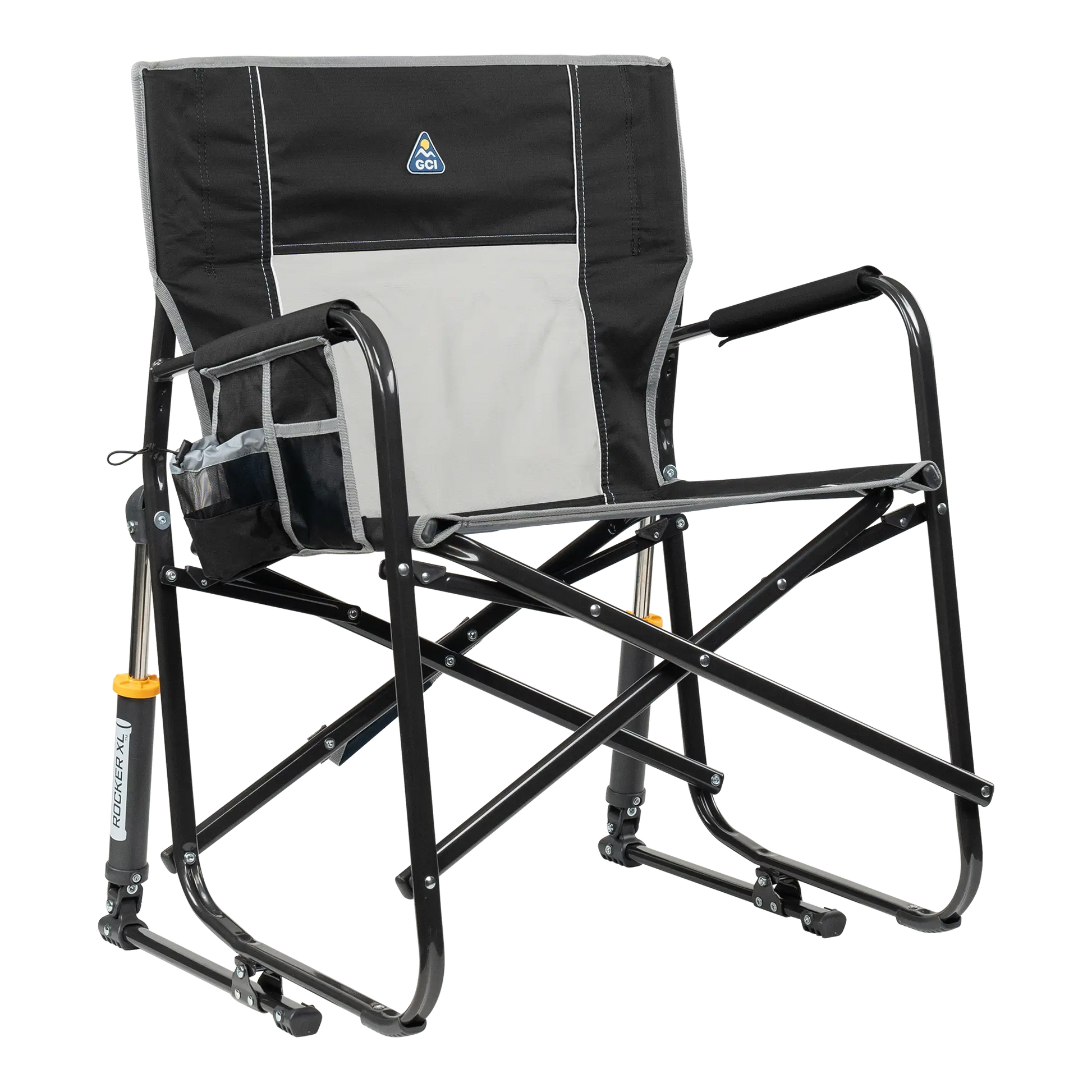 Heavy-Duty Freestyle Freestyle Rocker XL - Choice 552 - Patented Spring-Action Rocking Chair for Camping - Black