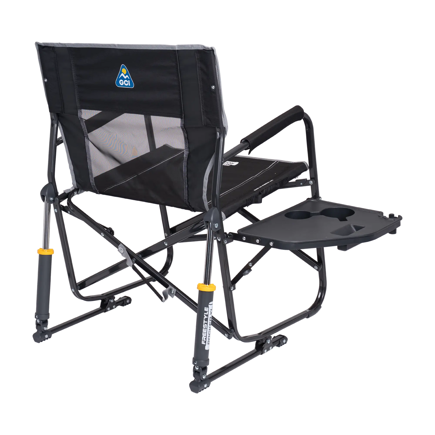 Smooth Motion Freestyle Rocker XL with Side Table - Choice 836 - Patented Spring-Action Rocking Chair for Camping Detail