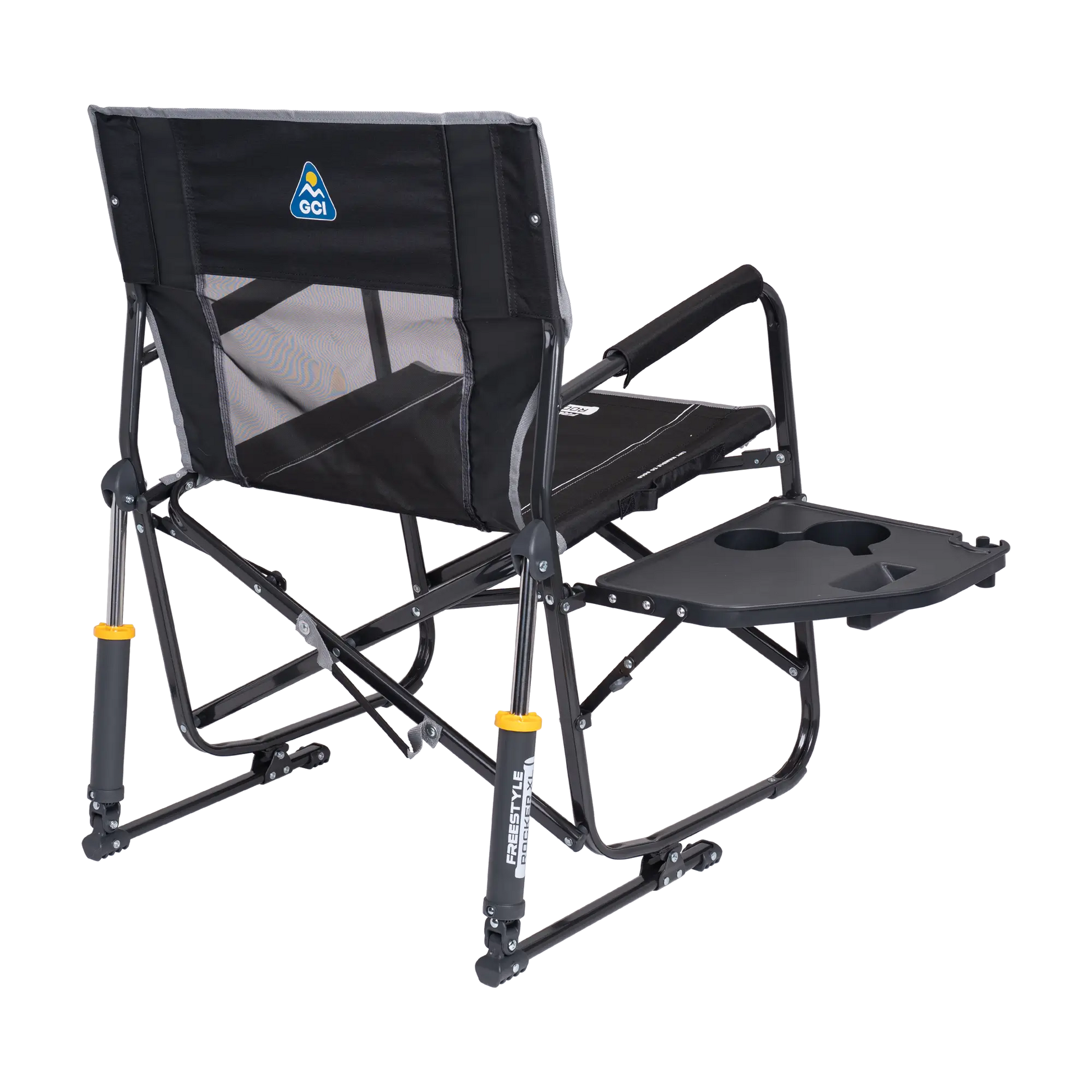 Smooth Motion Freestyle Rocker XL with Side Table - Choice 836 - Patented Spring-Action Rocking Chair for Camping Detail