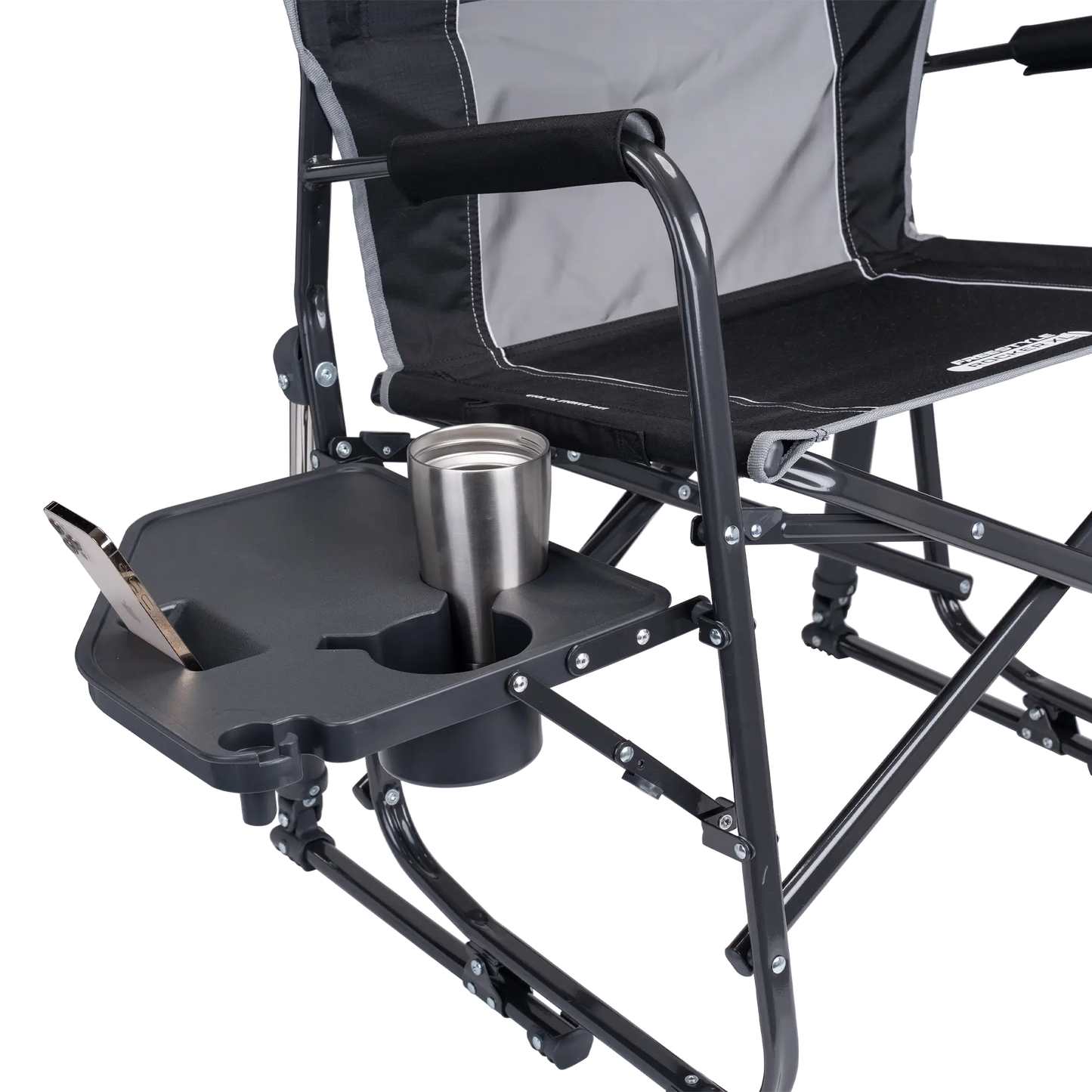 Smooth Motion Freestyle Rocker XL with Side Table - Choice 836 - Patented Spring-Action Rocking Chair for Camping Detail