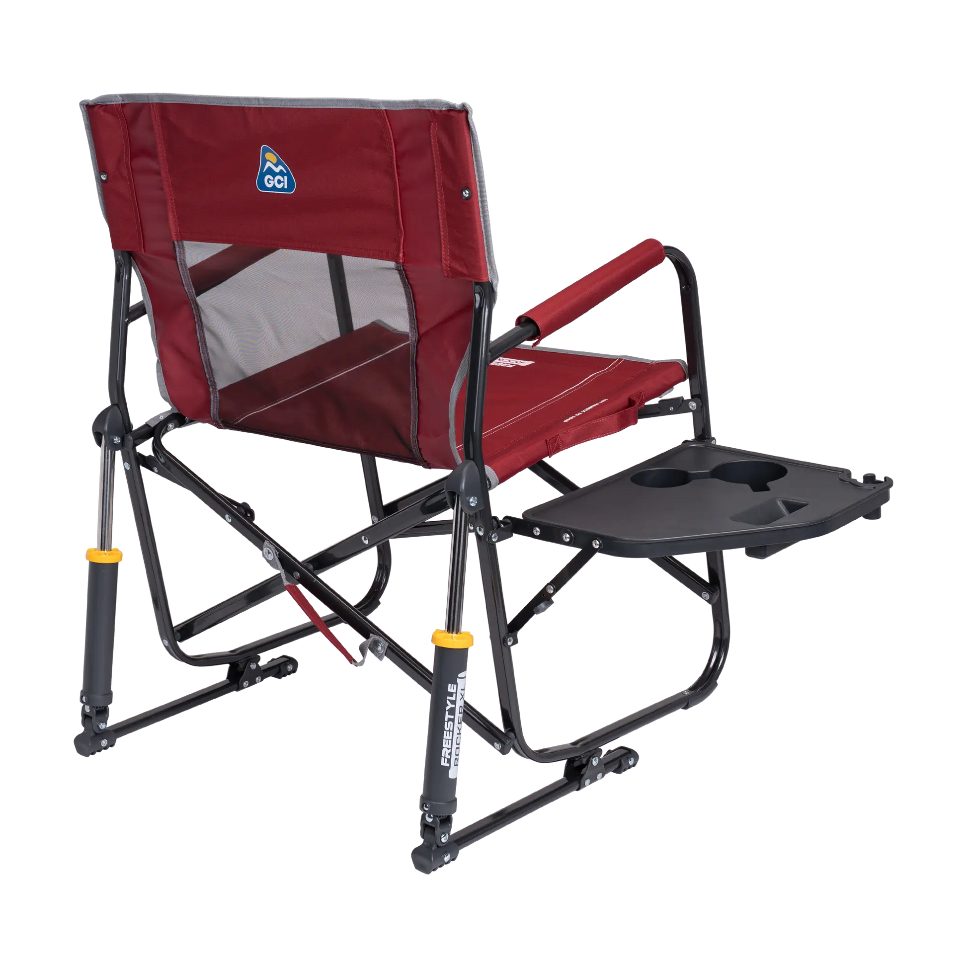 Smooth Motion Freestyle Rocker XL with Side Table - Choice 836 - Patented Spring-Action Rocking Chair for Camping Detail