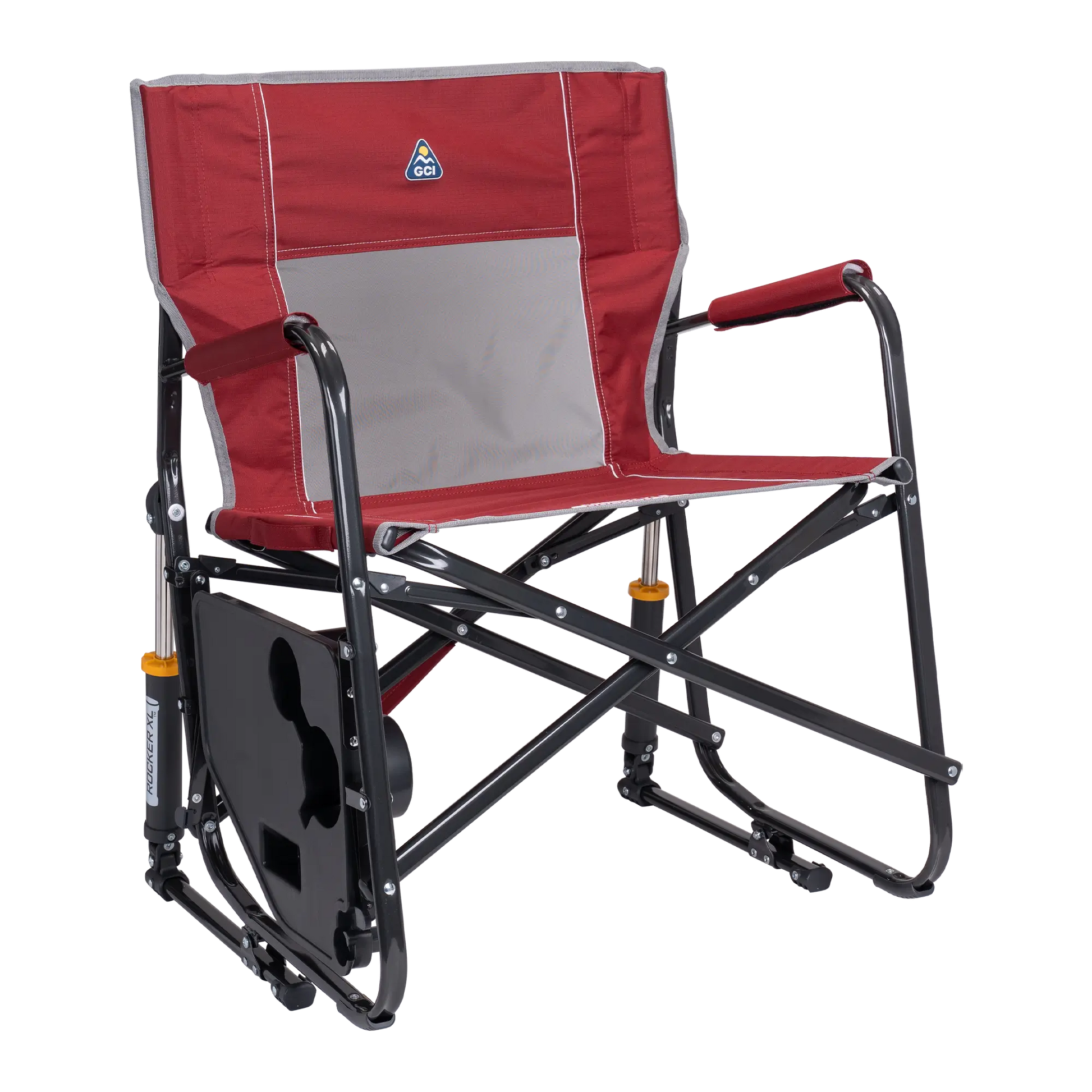 Smooth Motion Freestyle Rocker XL with Side Table - Choice 836 - Patented Spring-Action Rocking Chair for Camping Detail