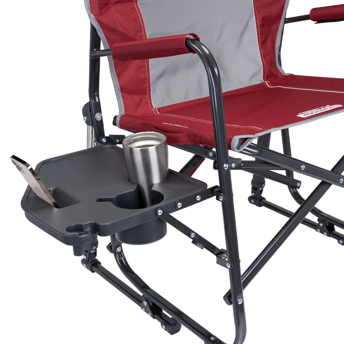 Smooth Motion Freestyle Rocker XL with Side Table - Choice 836 - Patented Spring-Action Rocking Chair for Camping Detail
