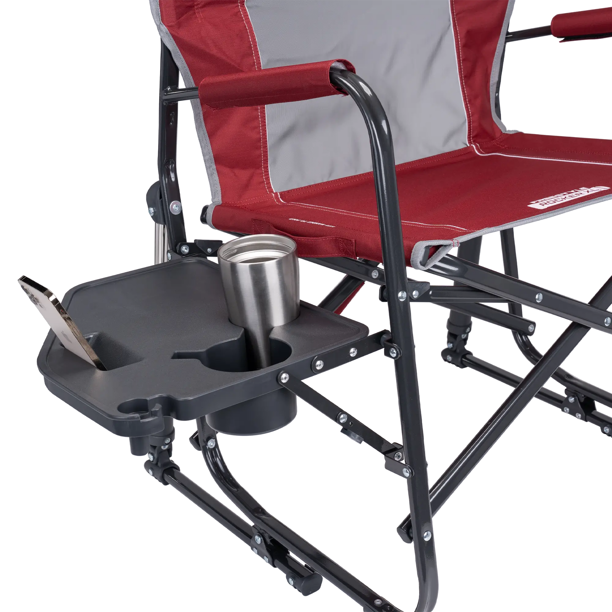 Smooth Motion Freestyle Rocker XL with Side Table - Choice 836 - Patented Spring-Action Rocking Chair for Camping Detail