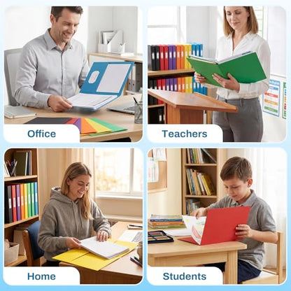 Smart Home SUNEE Folders with Pockets(25 Pack, Assorted Colors), 2