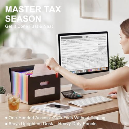 Smart Home ThinkTex Accordion File Organizer, 12 - Pocket Expanding File Kit