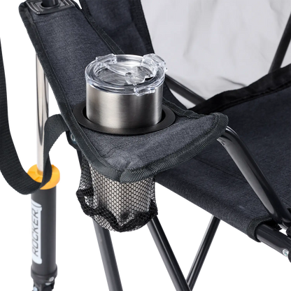 Patented Spring-Action Comfort Pro Rocker XL - Choice 107 - Heavy-Duty Kickback Rocker with Beverage Holder Detail