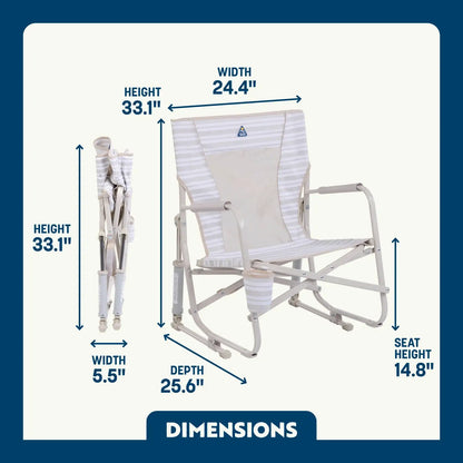 Premium All-Weather Beach Rocker - Choice 712 - RoadTrip Rocker Smooth Motion Camp Chair Detail