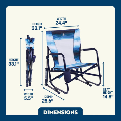 Premium All-Weather Beach Rocker - Choice 712 - RoadTrip Rocker Smooth Motion Camp Chair Detail