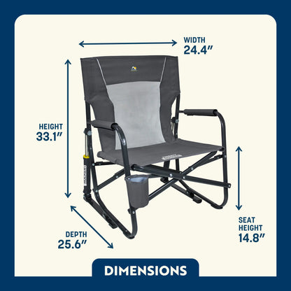 Smooth Motion FirePit Rocker - Choice 737 - Freestyle Rocker Portable Outdoor Folding Chair Detail