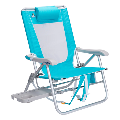 Sand-Friendly Big Surf with Slide Table - Choice 334 - Rust-Resistant Aluminum Sand-Friendly Lounge Chair - Seafoam Green