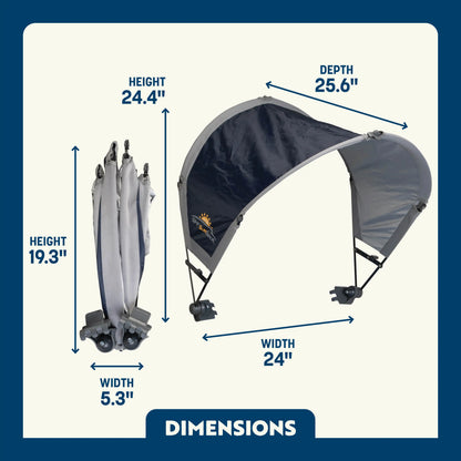 Heavy Duty SunShade Accessory - Choice 361 - Portable Beach Canopy with Adjustable Shade Angle Detail