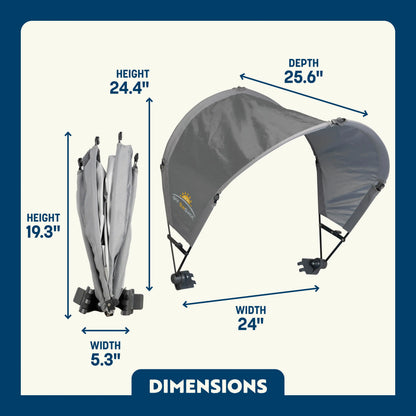 Heavy Duty SunShade Accessory - Choice 361 - Portable Beach Canopy with Adjustable Shade Angle Detail