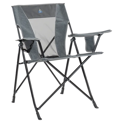 Ultra-Compact Comfort Quad Chair - Choice 989 - Space-Saving Micro-Folding Chair for Backpacking - Heathered Pewter