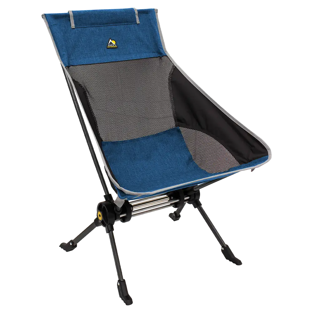 Heavy-Duty Freestyle ComPack Rocker - Choice 980 - RoadTrip Rocker Smooth Motion Camp Chair - Heathered Royal