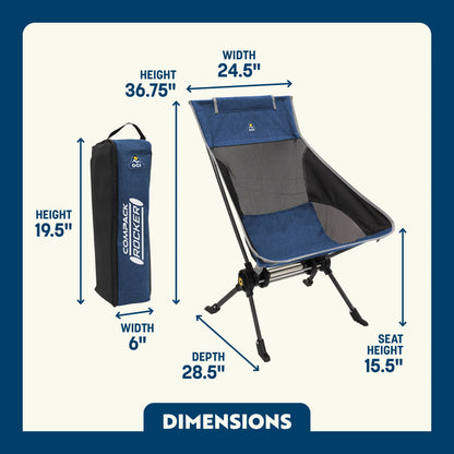 Heavy-Duty Freestyle ComPack Rocker - Choice 980 - RoadTrip Rocker Smooth Motion Camp Chair Detail