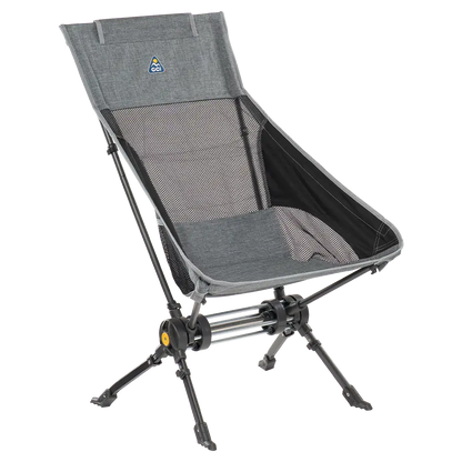 Heavy-Duty Freestyle ComPack Rocker - Choice 980 - RoadTrip Rocker Smooth Motion Camp Chair - Heathered Pewter