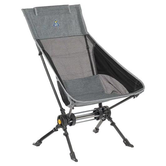 Heavy-Duty Freestyle ComPack Rocker - Choice 980 - RoadTrip Rocker Smooth Motion Camp Chair - Heathered Pewter