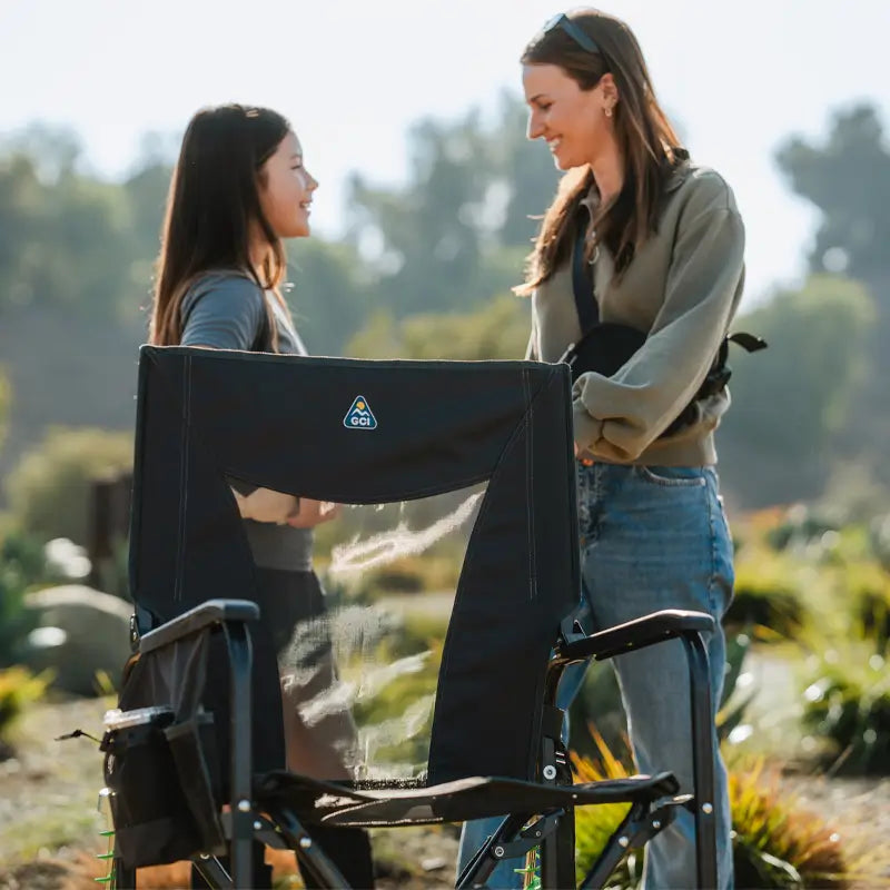 Smooth Motion Adjustable Rocker - Choice 573 - Patented Spring-Action Rocking Chair for Camping Detail
