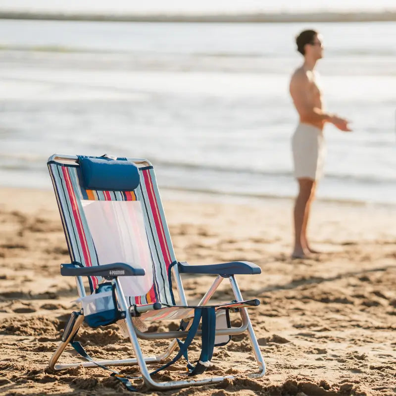 Backpack Travel Backpack Beach Chair - Choice 709 - Portable Heavy-Duty Low Boy Chair for Ocean Side Detail
