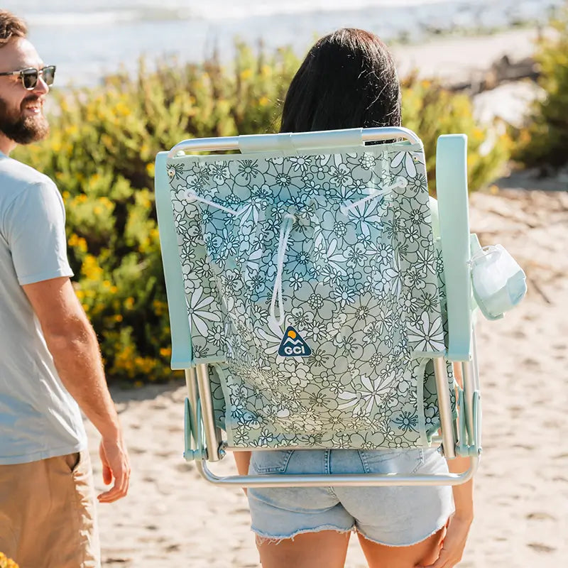 Backpack Travel Backpack Beach Chair - Choice 709 - Portable Heavy-Duty Low Boy Chair for Ocean Side Detail