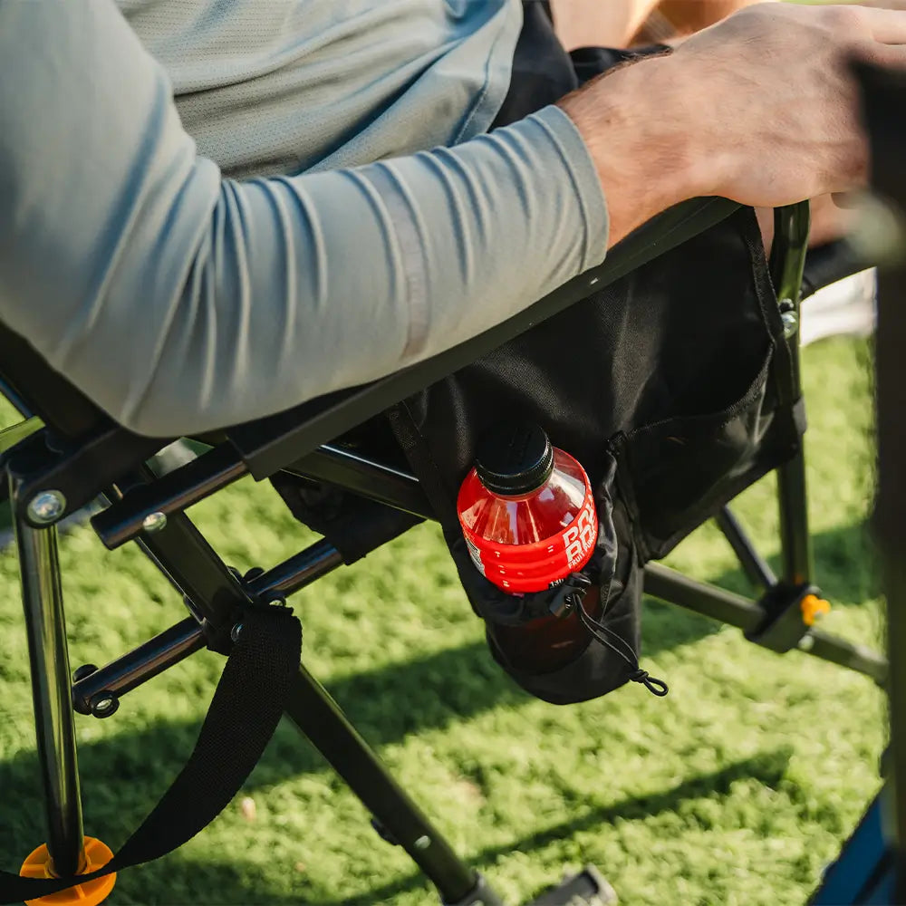 Heavy-Duty Freestyle BreezeRocker - Choice 504 - Heavy-Duty Kickback Rocker with Beverage Holder Detail