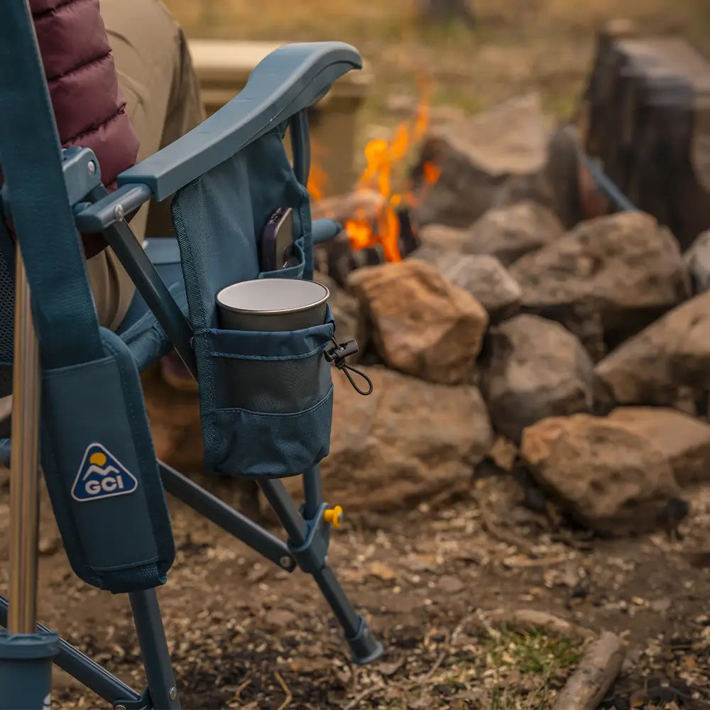 Heavy-Duty Freestyle BreezeRocker - Choice 504 - Heavy-Duty Kickback Rocker with Beverage Holder Detail