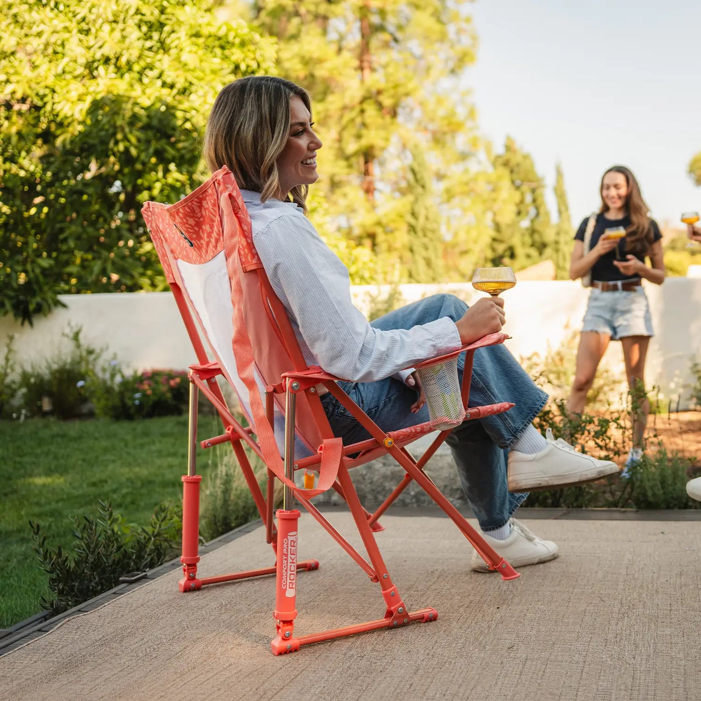 Luxury Camp Comfort Pro Rocker - Choice 375 - Patented Spring-Action Rocking Chair for Camping Detail