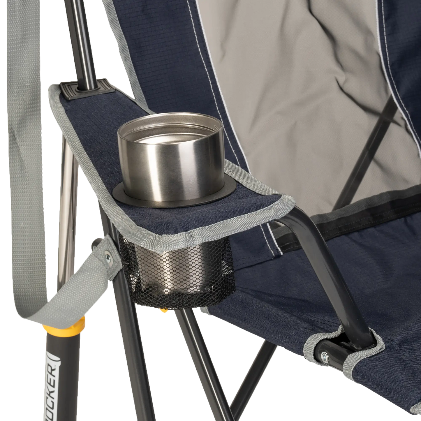 Luxury Camp Comfort Pro Rocker - Choice 375 - Patented Spring-Action Rocking Chair for Camping Detail