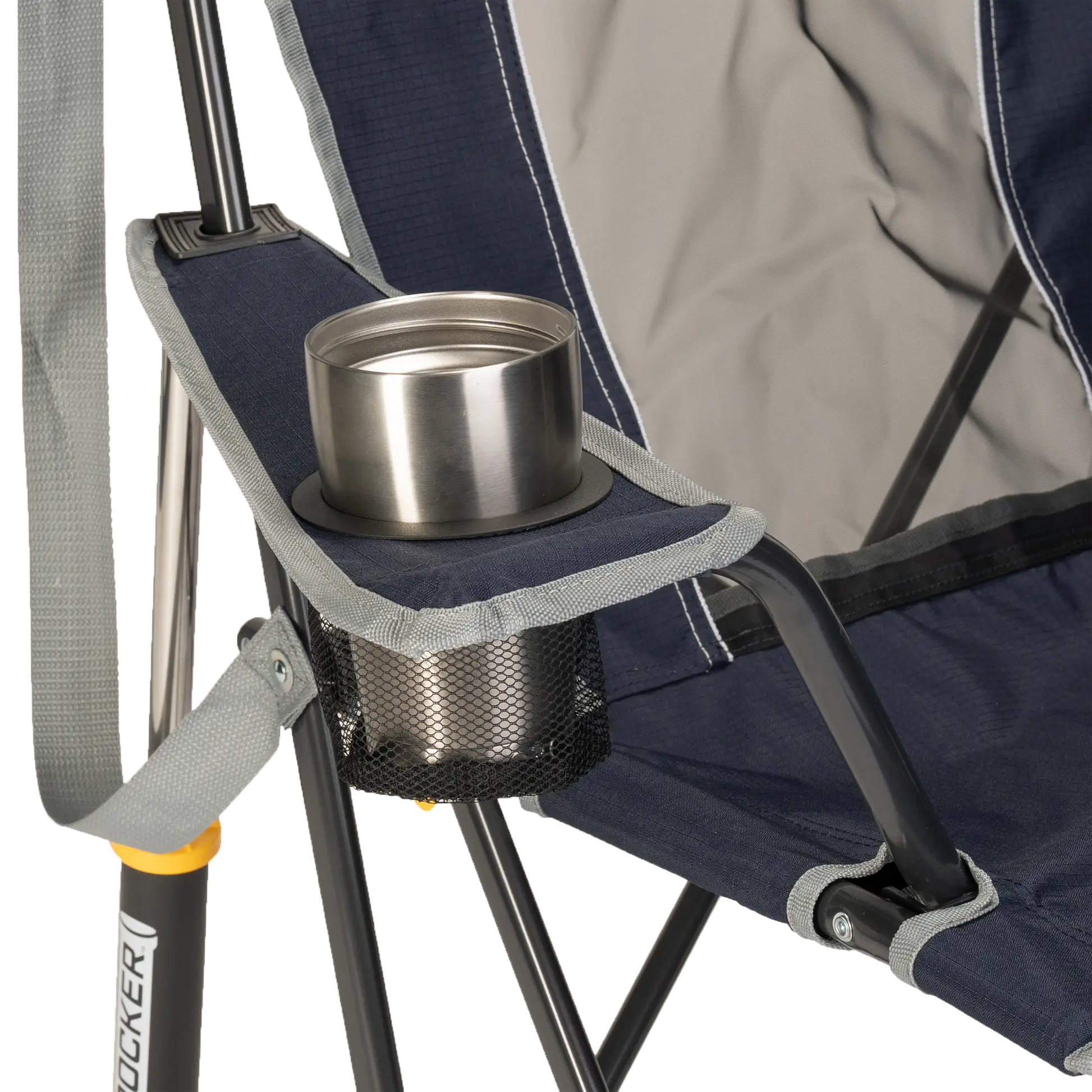Luxury Camp Comfort Pro Rocker - Choice 375 - Patented Spring-Action Rocking Chair for Camping Detail
