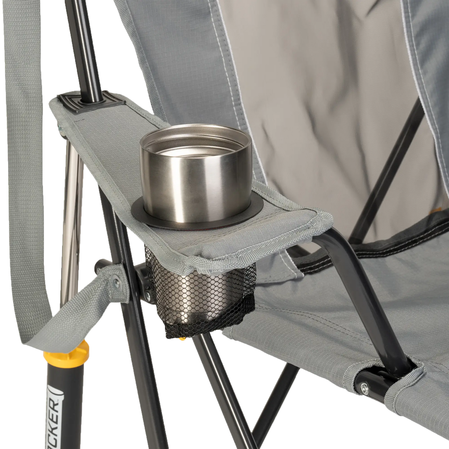 Luxury Camp Comfort Pro Rocker - Choice 375 - Patented Spring-Action Rocking Chair for Camping Detail