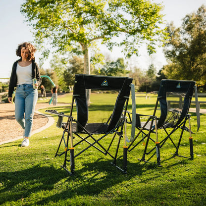 Luxury Camp Comfort Pro Rocker - Choice 375 - Patented Spring-Action Rocking Chair for Camping Detail