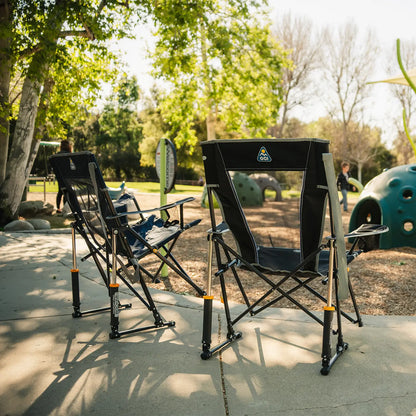 Luxury Camp Comfort Pro Rocker - Choice 375 - Patented Spring-Action Rocking Chair for Camping Detail