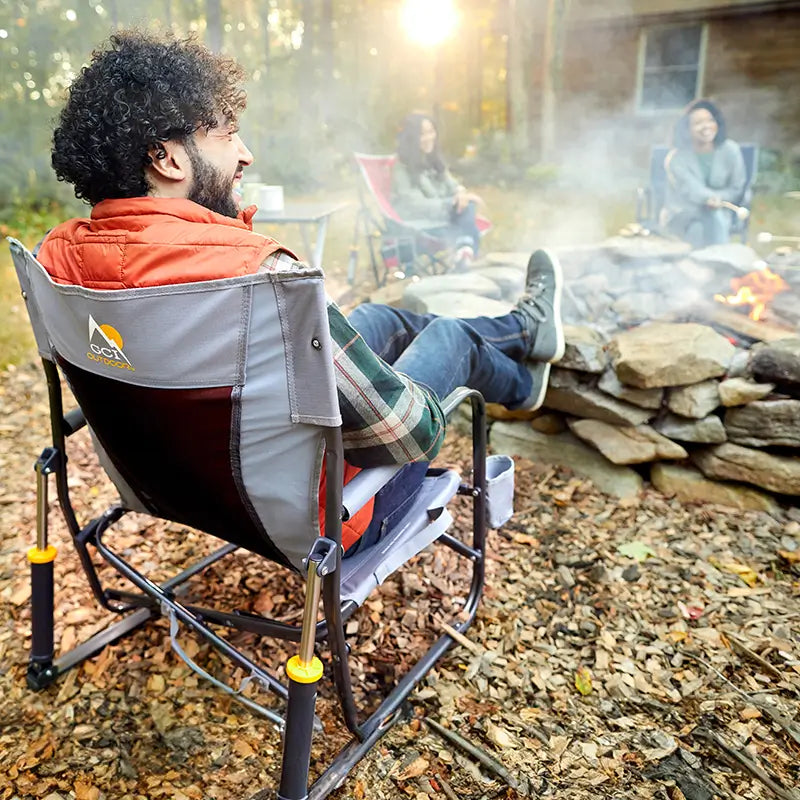 Smooth Motion FirePit Rocker - Choice 737 - Freestyle Rocker Portable Outdoor Folding Chair Detail